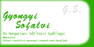 gyongyi sofalvi business card